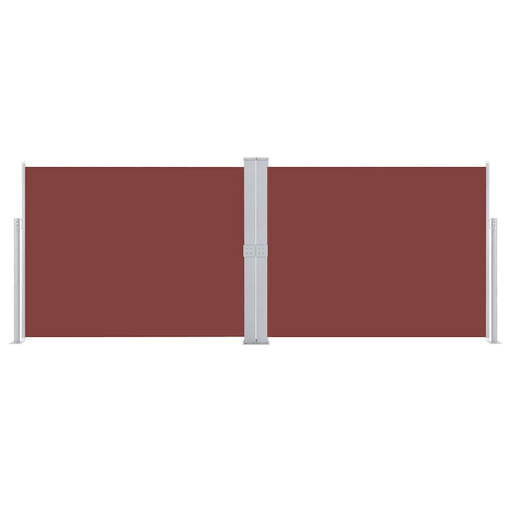 vidaXL Retractable Side Awning Brown 140x1000 cm