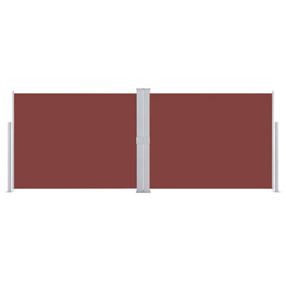 vidaXL Retractable Side Awning Brown 140x1000 cm