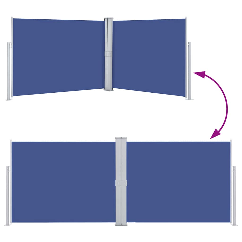 vidaXL Retractable Side Awning Blue 140x1000 cm