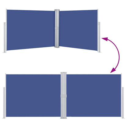 vidaXL Retractable Side Awning Blue 140x1000 cm