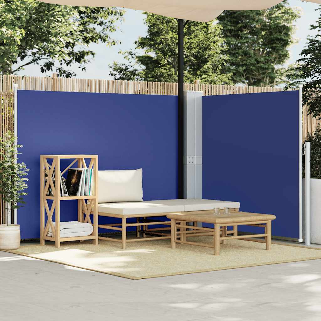 vidaXL Retractable Side Awning Blue 140x1000 cm