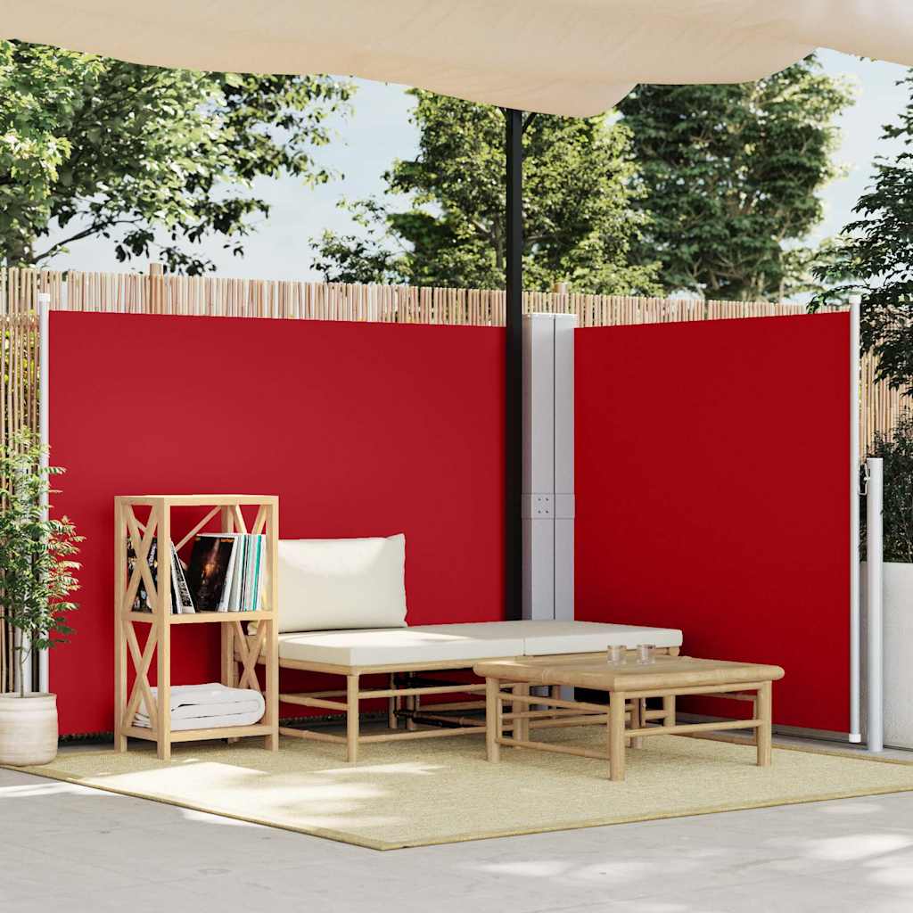vidaXL Retractable Side Awning Red 140x1000 cm