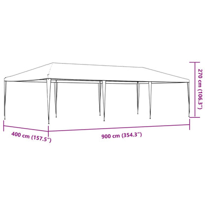vidaXL Party Tent | White | Polyethylene roof, Iron frame | Large | Durable