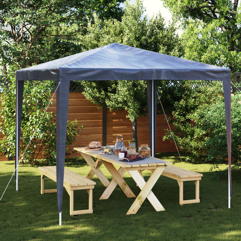 vidaXL Partytent | Blue | Polyethylene, Iron | Large |  UV-resistant materials