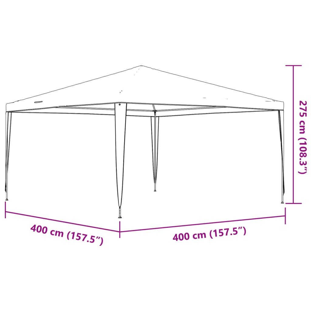 vidaXL Partytent | Blue | Polyethylene, Iron | Large |  Sturdy  | Party Tent