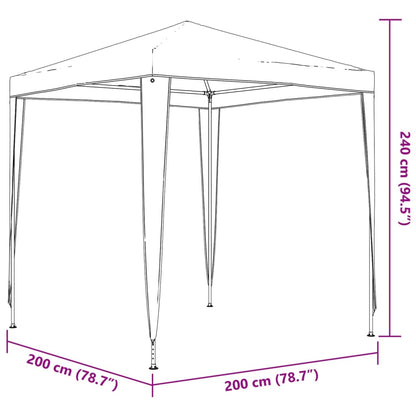 vidaXL Party Tent | Anthracite | Polyethylene, Steel | 2x2 m | Collapsible