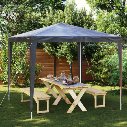 vidaXL Party Tent | Anthracite | Polyethylene, Steel | 2.5x2.5 m
