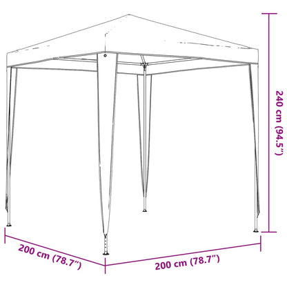 vidaXL Party Tent | Green | PE (polyethylene) canopy, steel frame | 2x2 meters