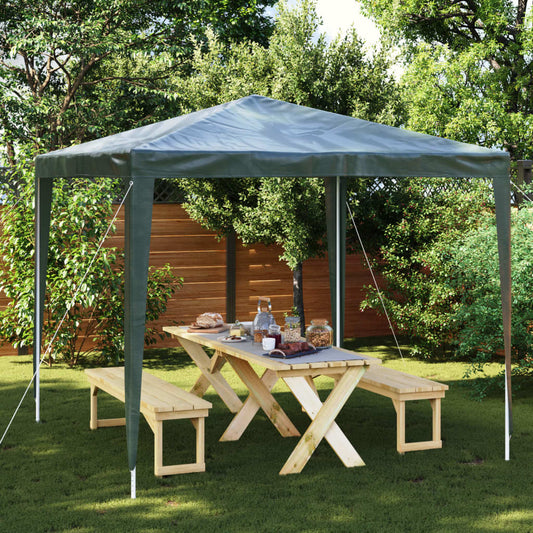 vidaXL Party Tent | Green | Polyethylene and Steel | 2.5x2.5m |  Collapsible