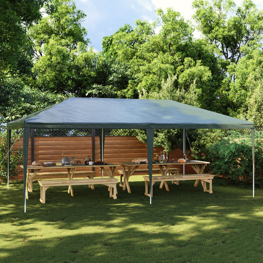 vidaXL Party Tent | Green | Polyethylene, Steel | Large