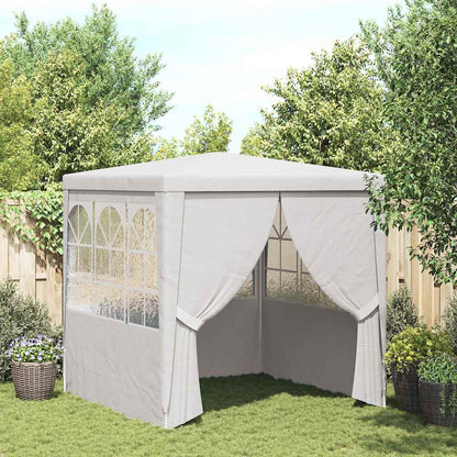 vidaXL Professional Party Tent with Side Walls 2x2 m White 90 g/m²