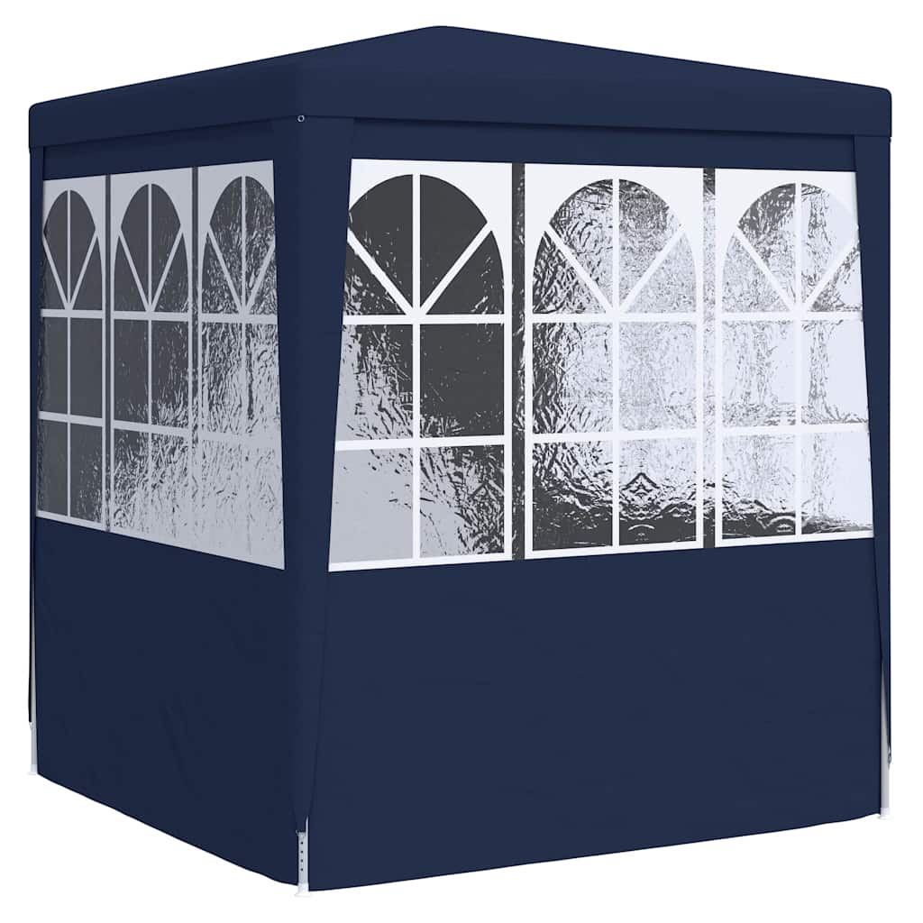 vidaXL Professional Party Tent with Side Walls 2x2 m Blue 90 g/m²