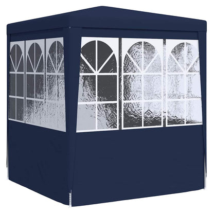 vidaXL Professional Party Tent with Side Walls 2x2 m Blue 90 g/m²