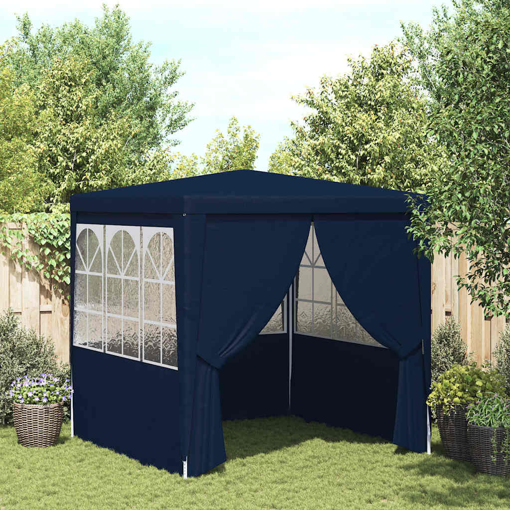 vidaXL Party Tent | Blue | Polyethylene | 2.5 x 2.5 meters | Foldable