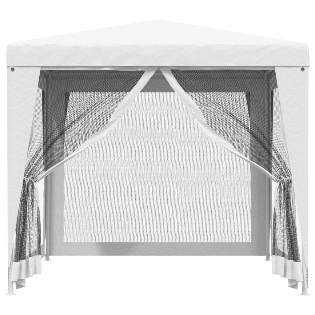 vidaXL Party Tent with 4 Mesh Sidewalls 2.5x2.5 m White