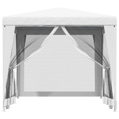 vidaXL Party Tent with 4 Mesh Sidewalls 2.5x2.5 m White