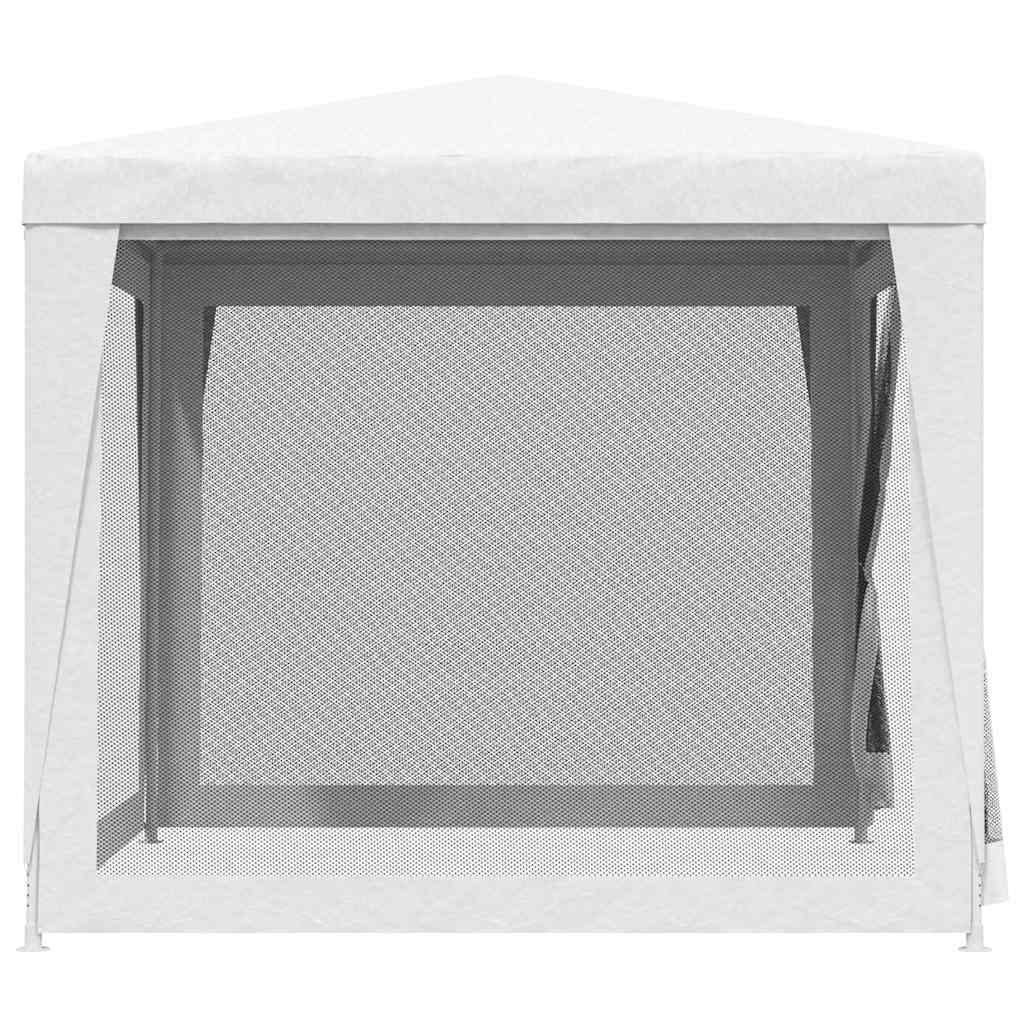 48521 vidaXL Party Tent with 4 Mesh Sidewalls 2,5x2,5 m White