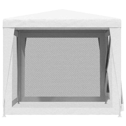 48521 vidaXL Party Tent with 4 Mesh Sidewalls 2,5x2,5 m White