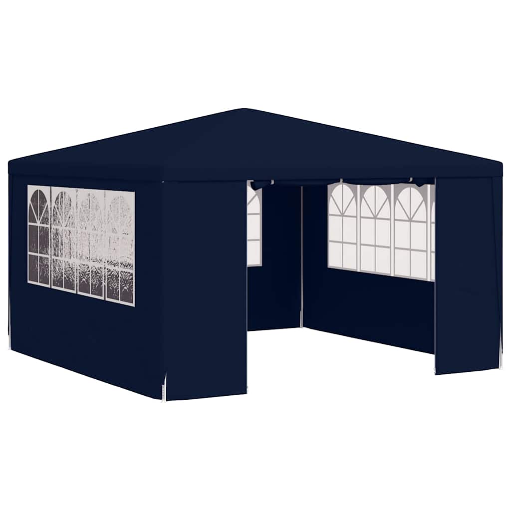 vidaXL Professional Party Tent with Side Walls 4x4 m Blue 90 g/m²