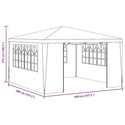 vidaXL Professional Party Tent with Side Walls 4x4 m Blue 90 g/m?
