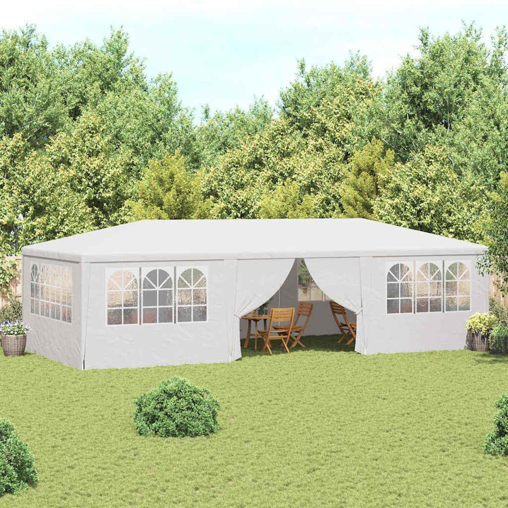 vidaXL Party Tent | White | Polyethylene, steel | 4x9 m | Water-resistant