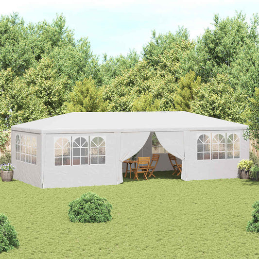 vidaXL Party Tent | White | Polyethylene, steel | 4x9 m | Water-resistant