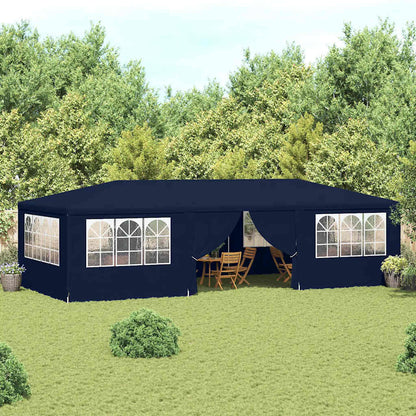 vidaXL Party Tent | Blue | Polyethylene, Steel | 4x9 metres