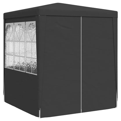 vidaXL Professional Party Tent with Side Walls 2x2m Anthracite 90 g/m²