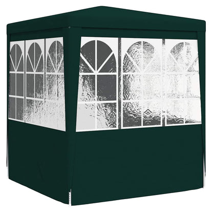 vidaXL Professional Party Tent with Side Walls 2x2 m Green 90 g/m?