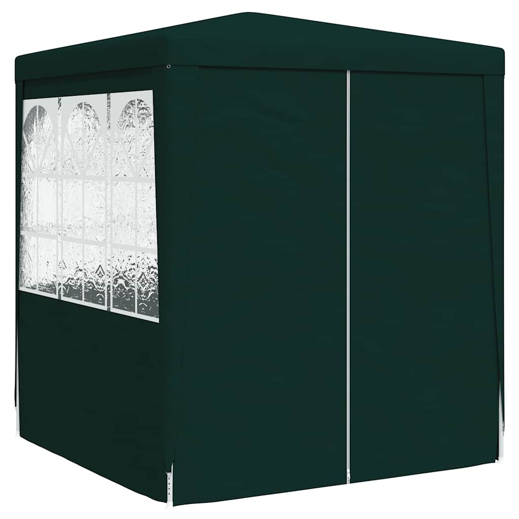 vidaXL Professional Party Tent with Side Walls 2.5x2.5 m Green 90 g/m²