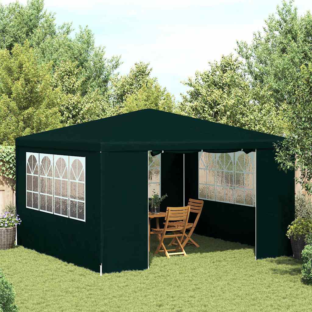 vidaXL Party Tent | Green | Polyethylene, Steel | Large | Collapsible