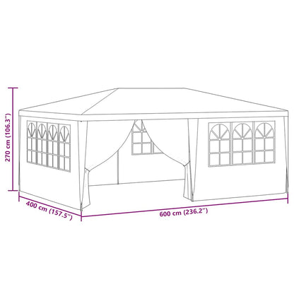 vidaXL Party Tent | Anthracite | Polyethylene, Steel | 4x6 m
