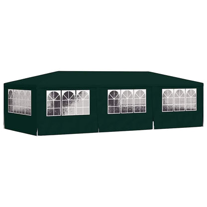 vidaXL Professional Party Tent with Side Walls 4x9 m Green 90 g/m?