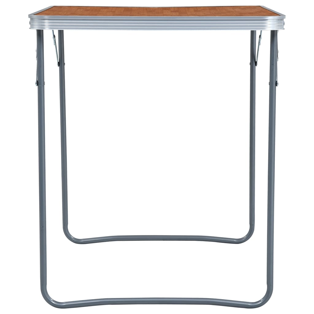 vidaXL Foldable Camping Table with Metal Frame 80x60 cm
