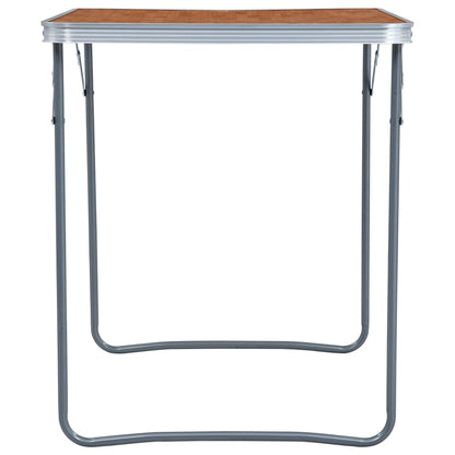 vidaXL Foldable Camping Table with Metal Frame 80x60 cm