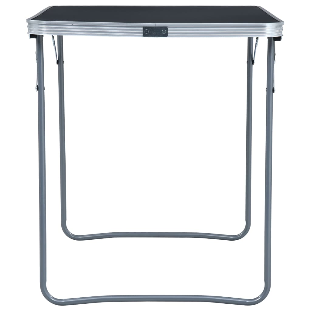 vidaXL Foldable Camping Table with Metal Frame 80x60 cm Grey