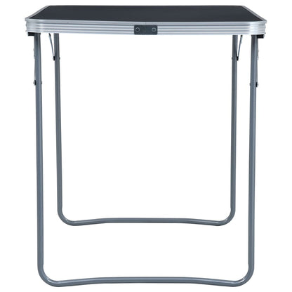 vidaXL Foldable Camping Table with Metal Frame 80x60 cm Grey