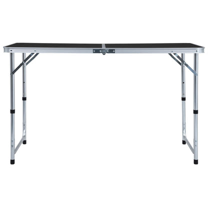 vidaXL Foldable Camping Table Grey Aluminium 120x60 cm