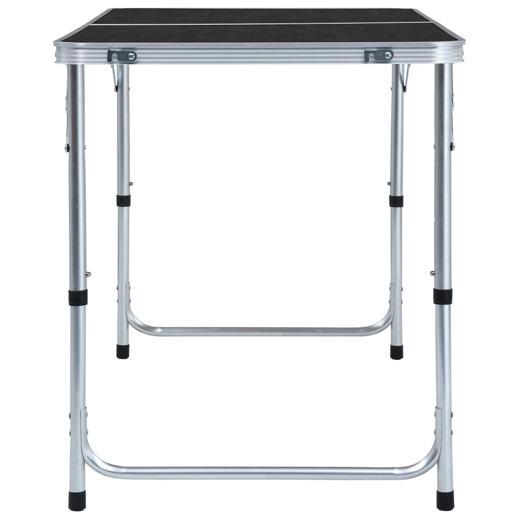 vidaXL Foldable Camping Table Grey Aluminium 120x60 cm
