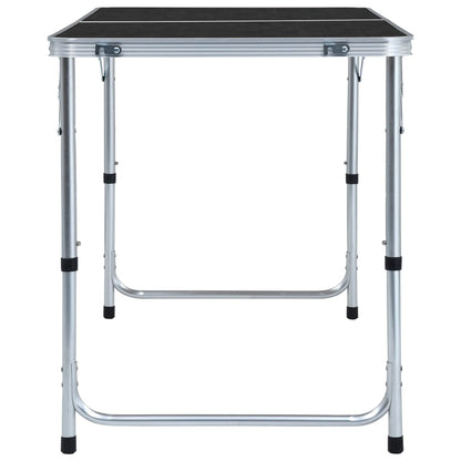 vidaXL Foldable Camping Table Grey Aluminium 120x60 cm