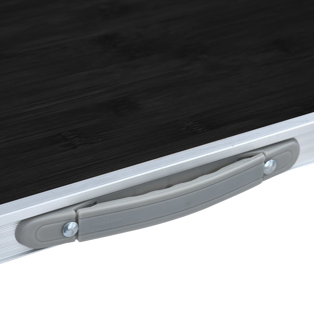 vidaXL Foldable Camping Table Grey Aluminium 120x60 cm