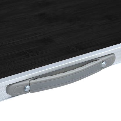 vidaXL Foldable Camping Table Grey Aluminium 120x60 cm