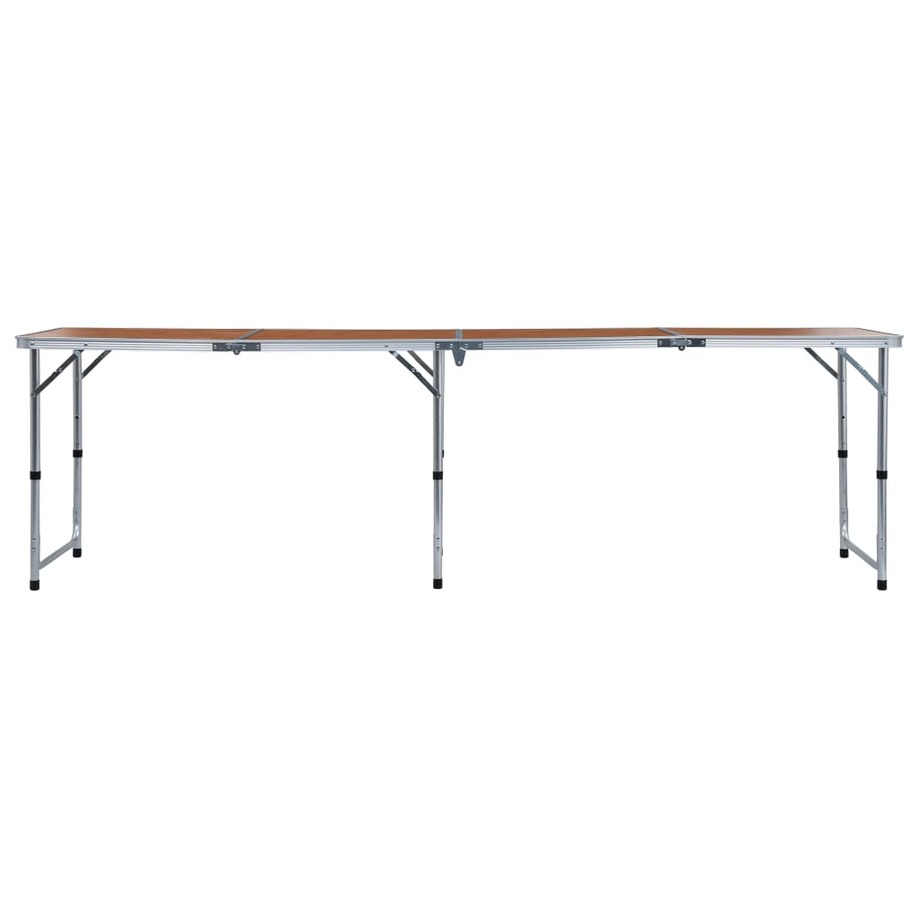 vidaXL Foldable Camping Table Aluminium 240x60 cm