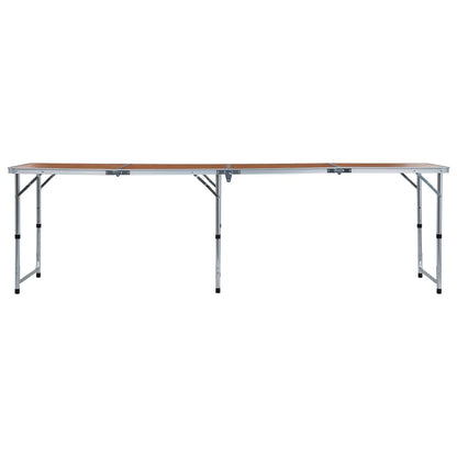 vidaXL Foldable Camping Table Aluminium 240x60 cm