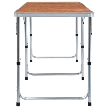 vidaXL Foldable Camping Table Aluminium 240x60 cm