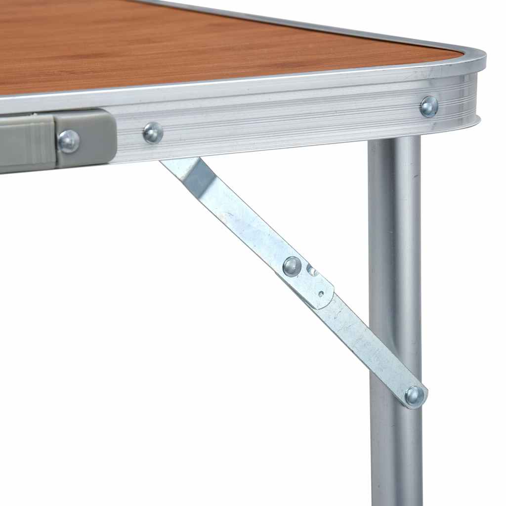 vidaXL Foldable Camping Table Aluminium 240x60 cm
