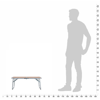vidaXL Folding Camping Table Brown Aluminium 60x40 cm