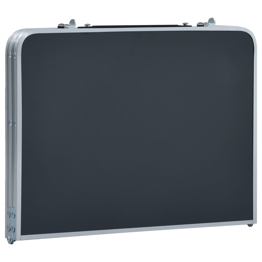 vidaXL Folding Camping Table Grey Aluminium 60x40 cm