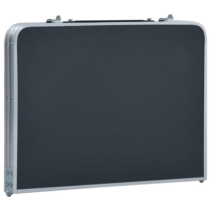 vidaXL Folding Camping Table Grey Aluminium 60x40 cm