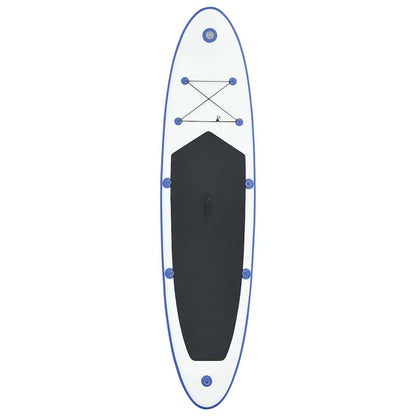 vidaXL Stand Up Paddle Board Set SUP Surfboard Inflatable Blue and White